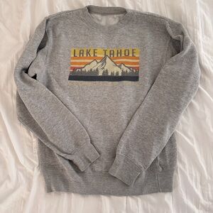 Gray Lake Tahoe Graphic Men's Sweater